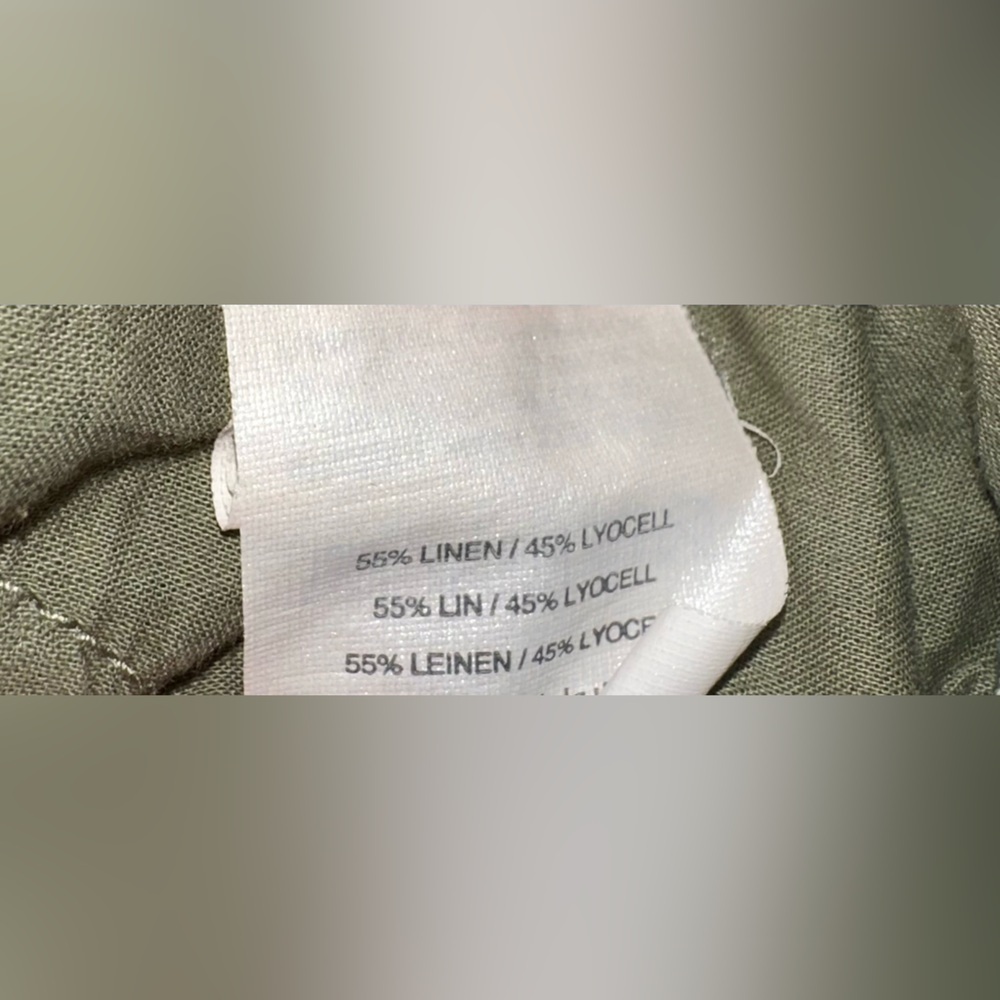 J.Crew Point Sur Seaside Drawstring Jogger Pants Olive Linen Lyocell Women’s 10 - Picture 5 of 9